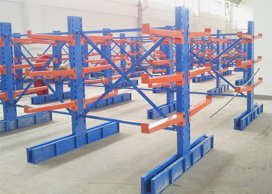 ISO9001 Powder Coated Structural Cantilever Rack 800kgs/Arm