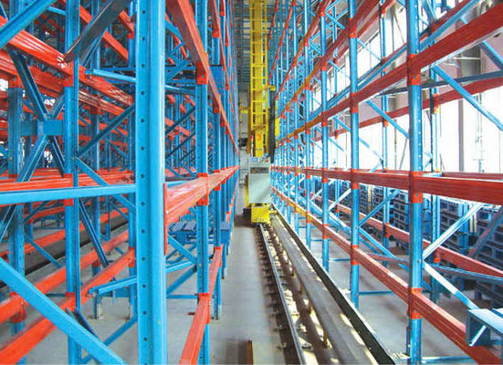 System magazynowy w pełni zautomatyzowany ASRS Żółty Błękitny Kolor