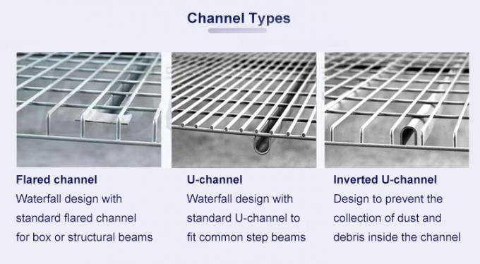 Sklep Stalowy Włókno Mesh Decking Galwanizacja Flare / U Channel dostosowany 1