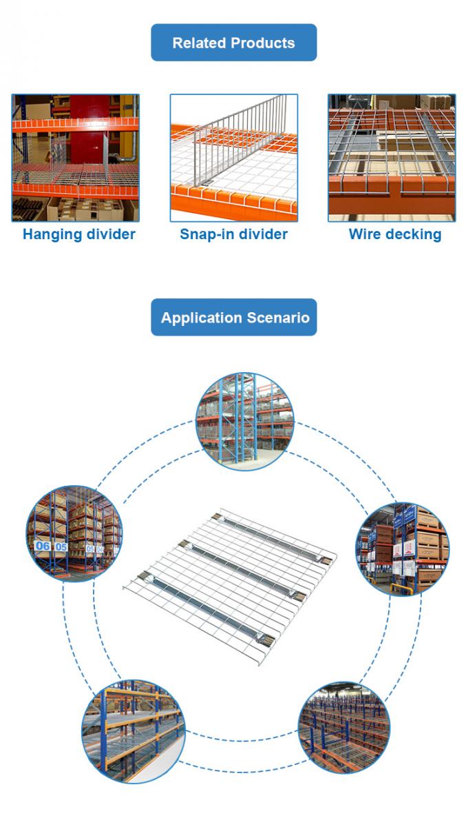 Galwanizowany stojak palet stalowych 50*100 mm 100*100 mm siatka sieciowa do półek 2